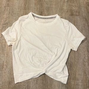H&M Sport Twist Front Crop Tee Size S